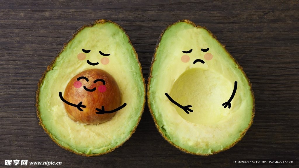 牛油果可爱图片