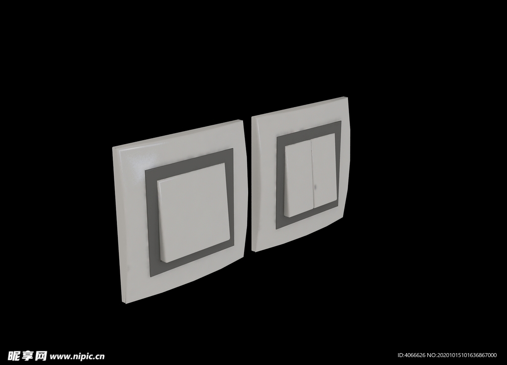 开关面板3d模型