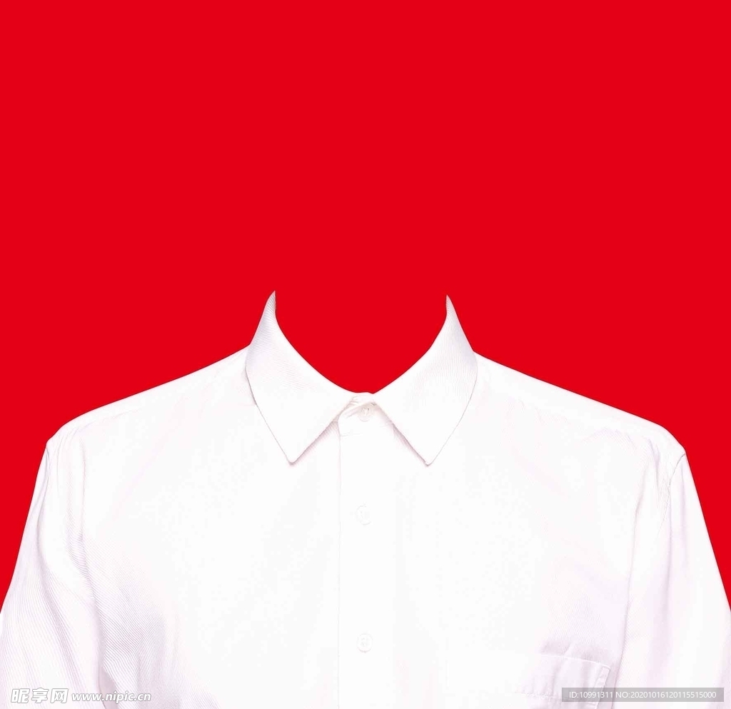 白色衬衫素材