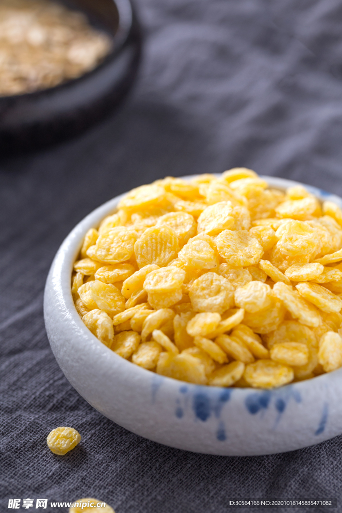玉米片美食食材背景海报素材