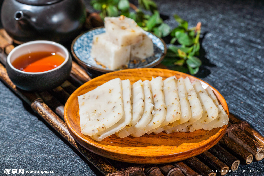 桂花糕美食食材背景海报素材