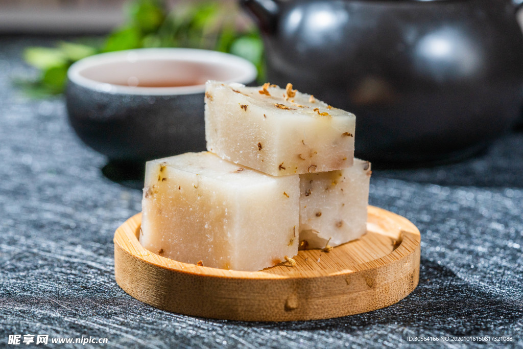 桂花糕美食食材背景海报素材
