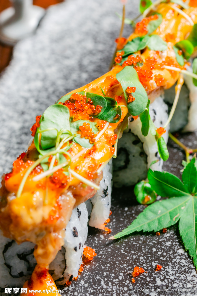 日本寿司美食食材背景海报素材