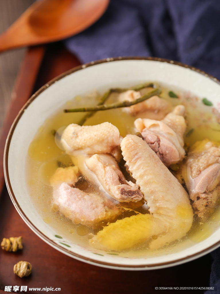 鸡汤养生补品背景海报素材