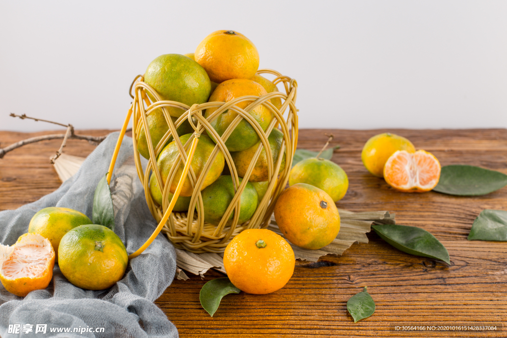 橘子水果果实背景海报素材