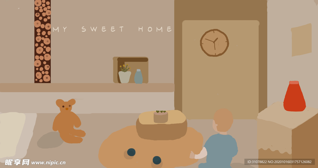 创意卡通插画图案