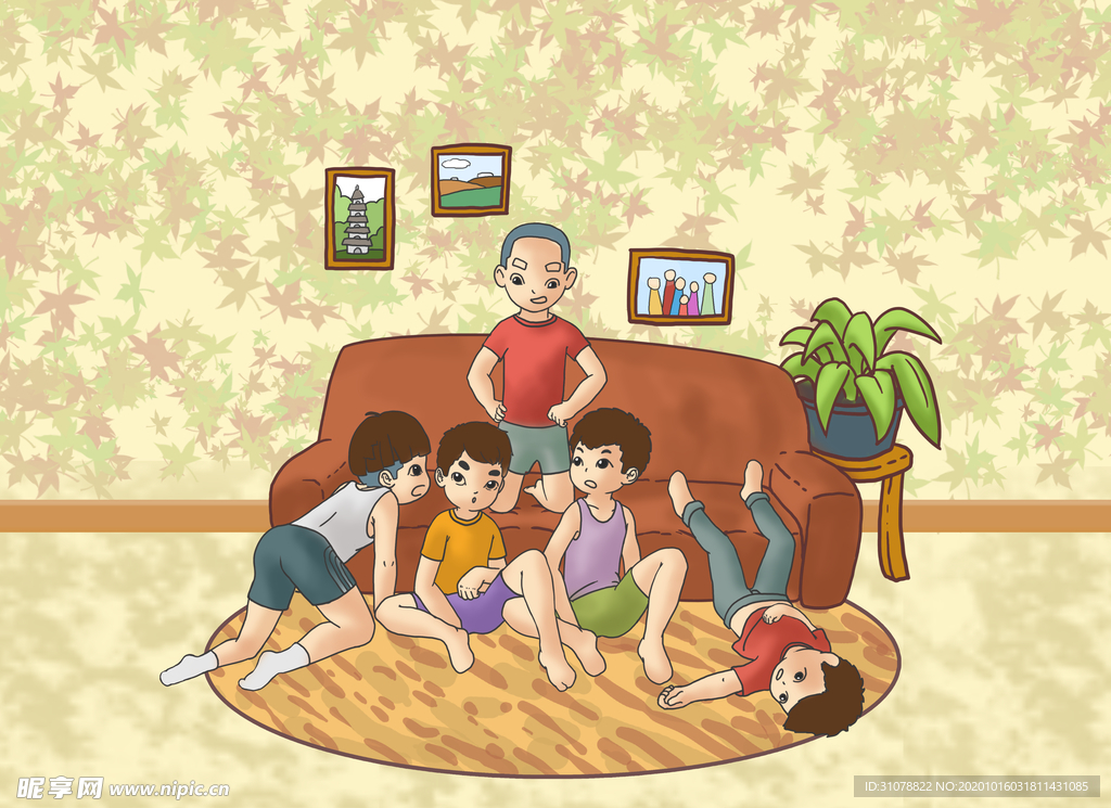 创意卡通插画图案