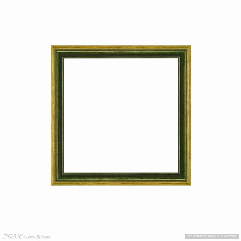 绿色木制相框