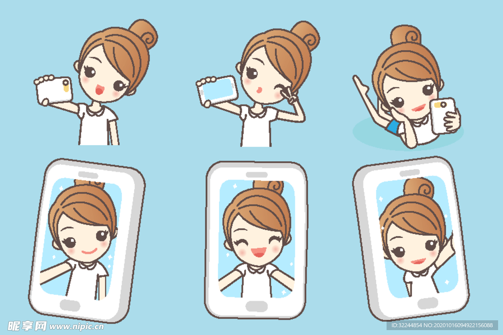 精致女孩美容护肤瑜伽