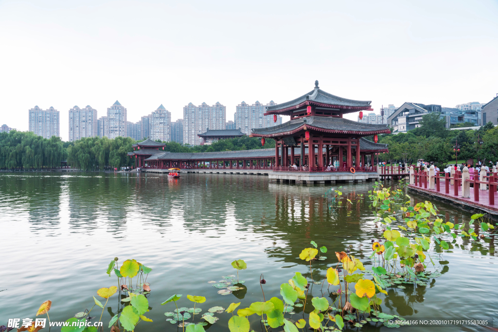 凉亭景点旅游旅行背景海报素材