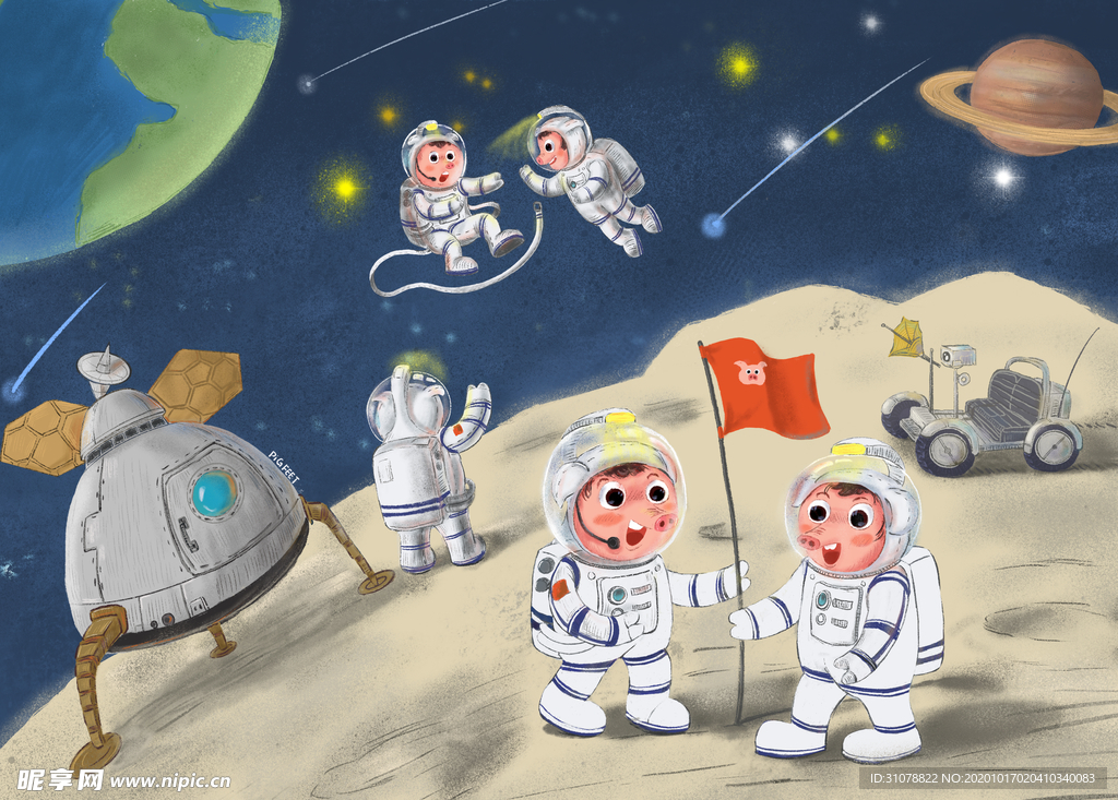 创意卡通插画图案