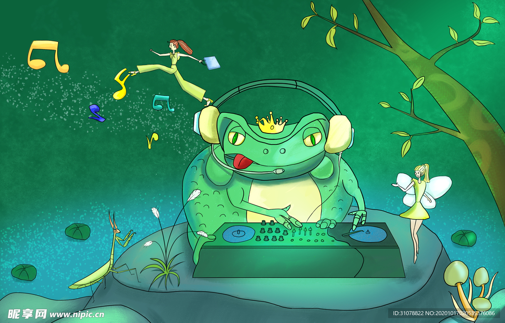 创意卡通插画图案