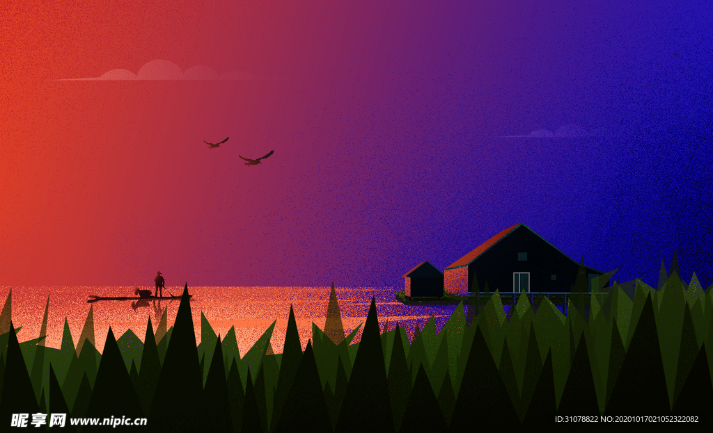 创意卡通插画图案