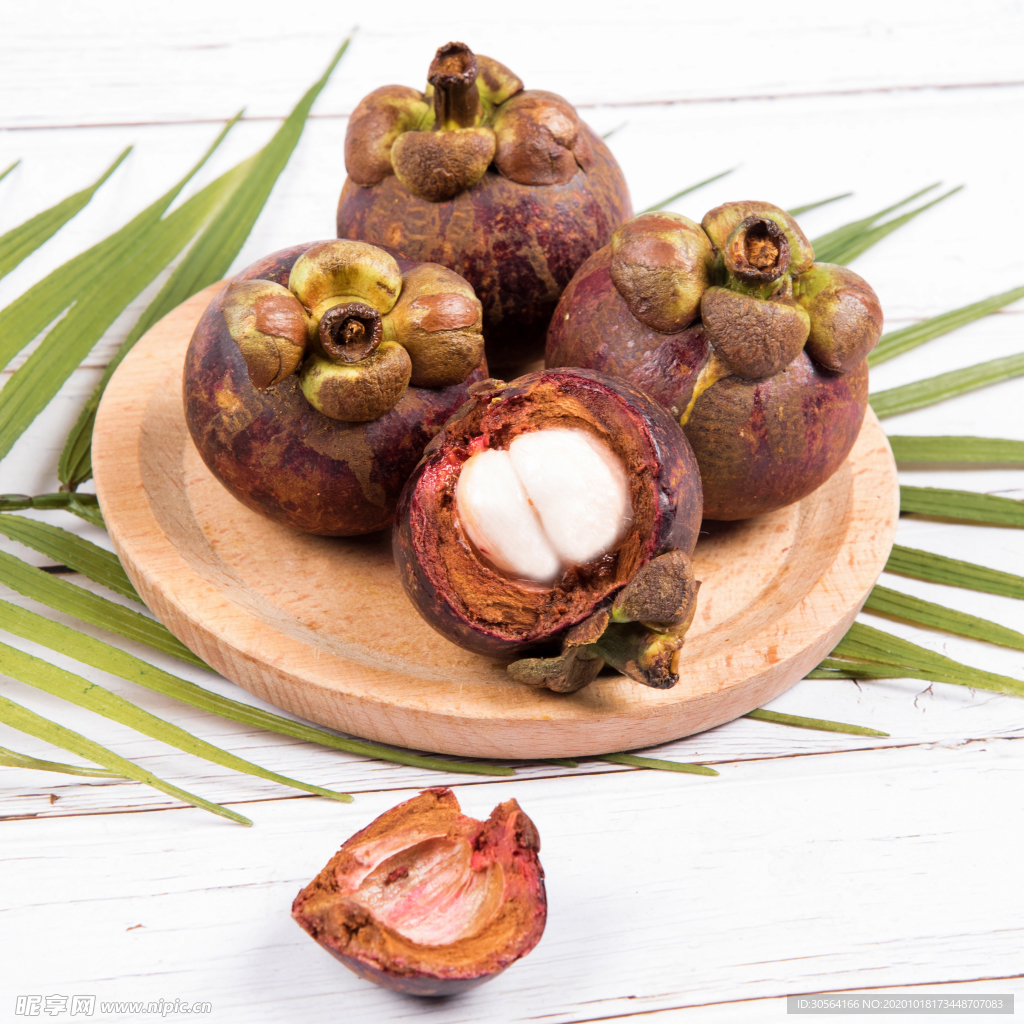 山竹水果果实背景海报素材