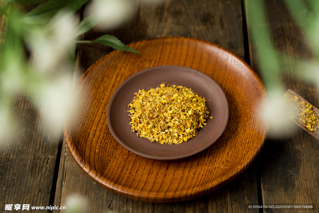 桂花零食香料背景海报素材