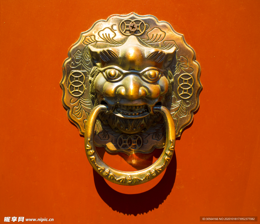 门环铜扣中式复古背景海报素材