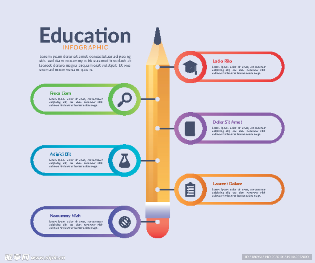 信息图模板 流程