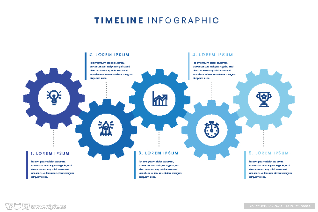 信息图模板 流程