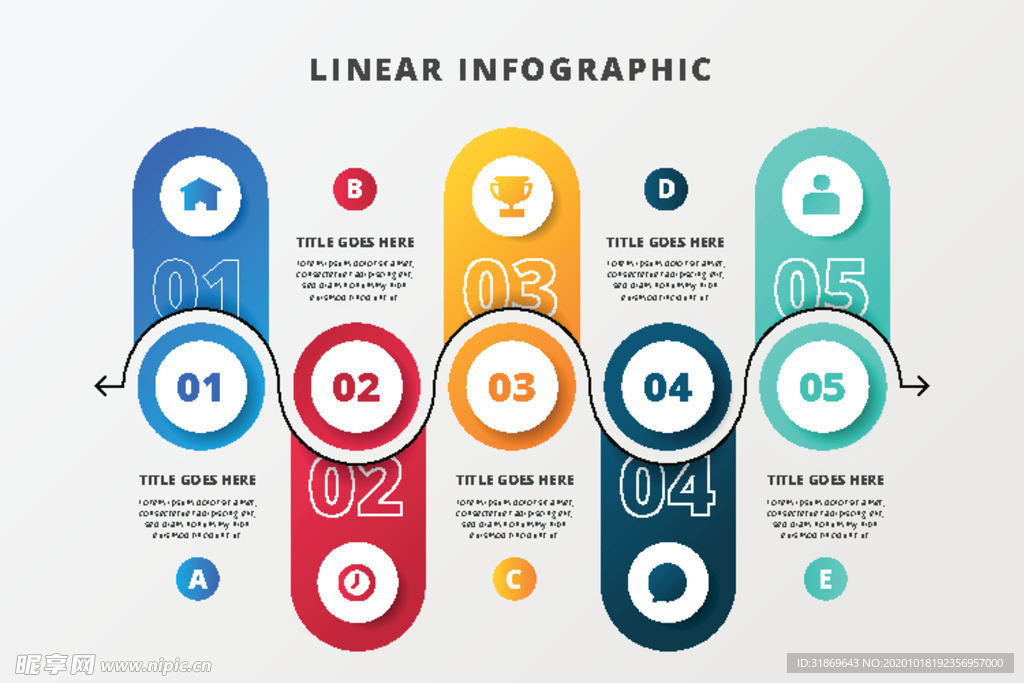 信息图模板 流程
