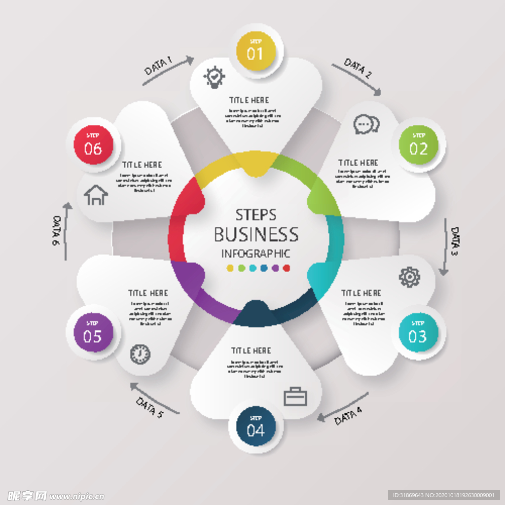 信息图模板 流程