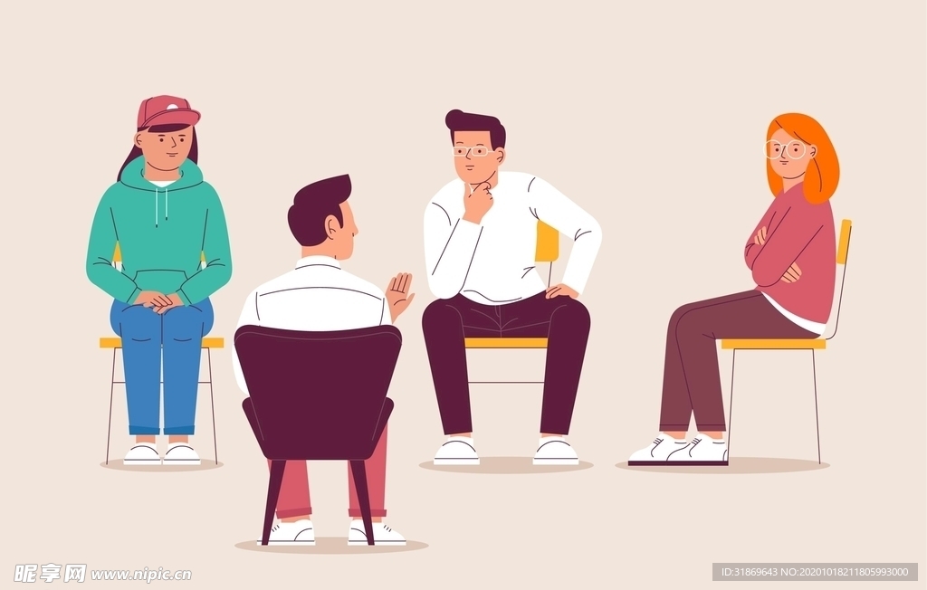 人物插图 扁平办公矢量