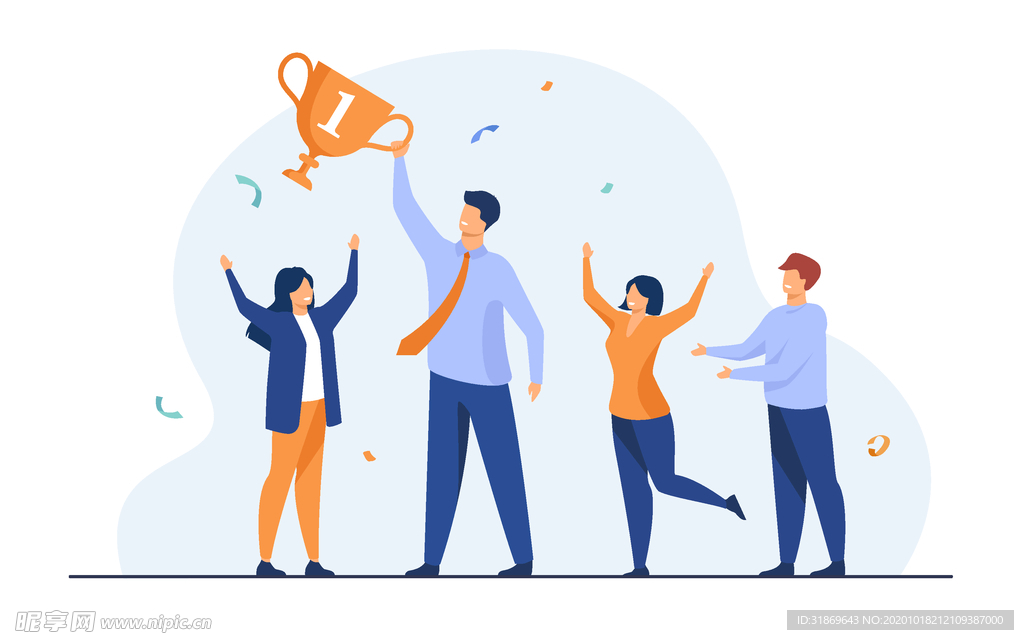 人物插图 扁平办公矢量