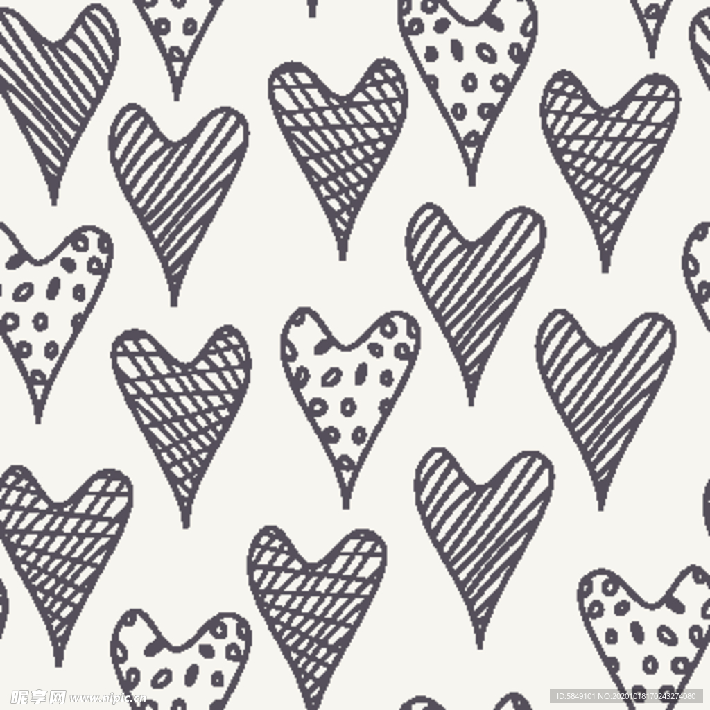 无缝爱心底纹