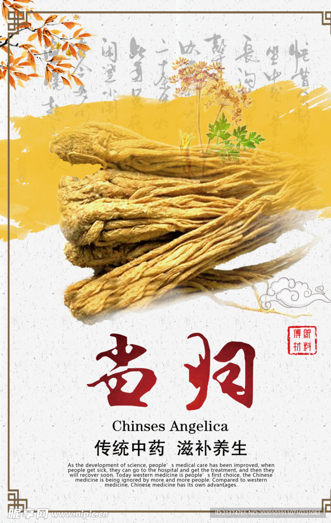 中国风当归中药海报