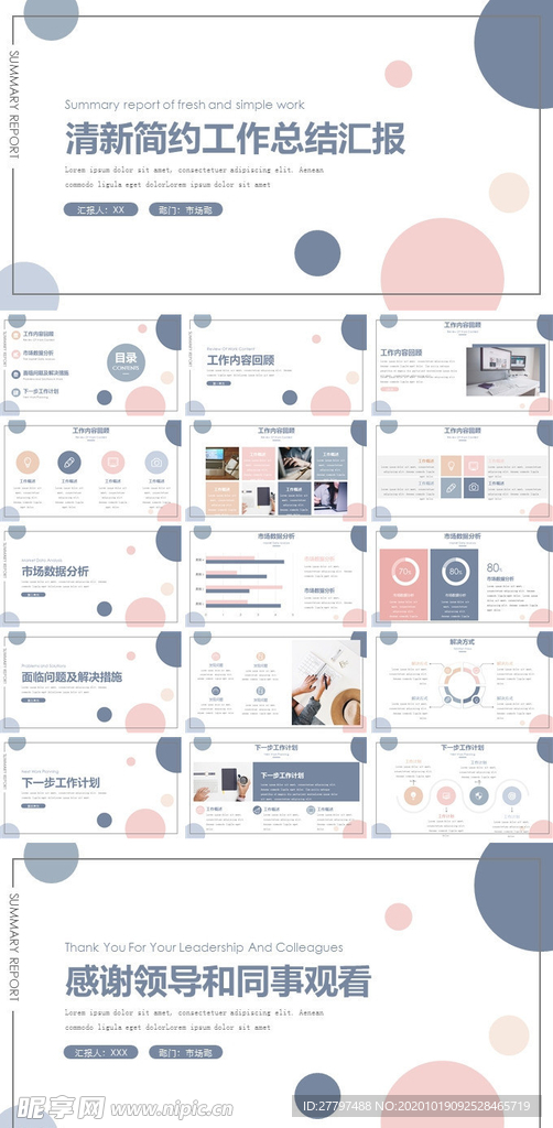 市场部工作汇报模板