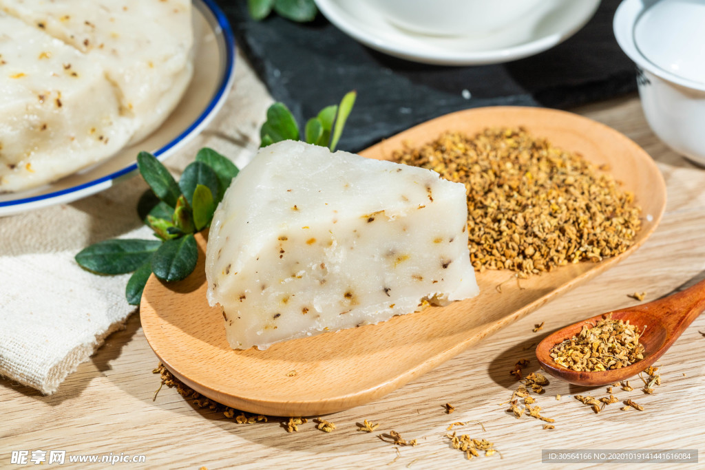 桂花糕美食零食背景海报素材