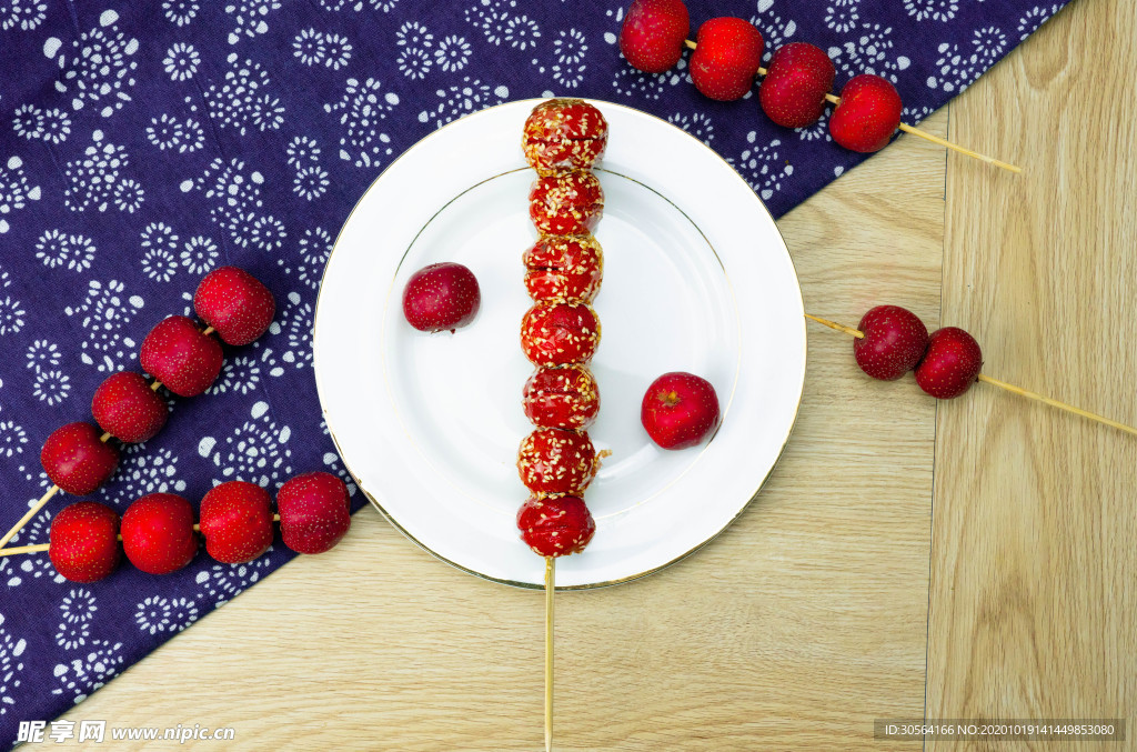 冰糖葫芦美食零食背景海报素材