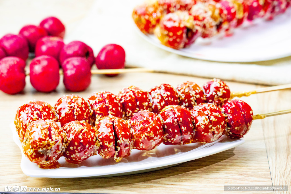 冰糖葫芦美食零食背景海报素材