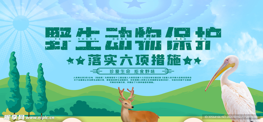 保护野生动物公益活动海报素材