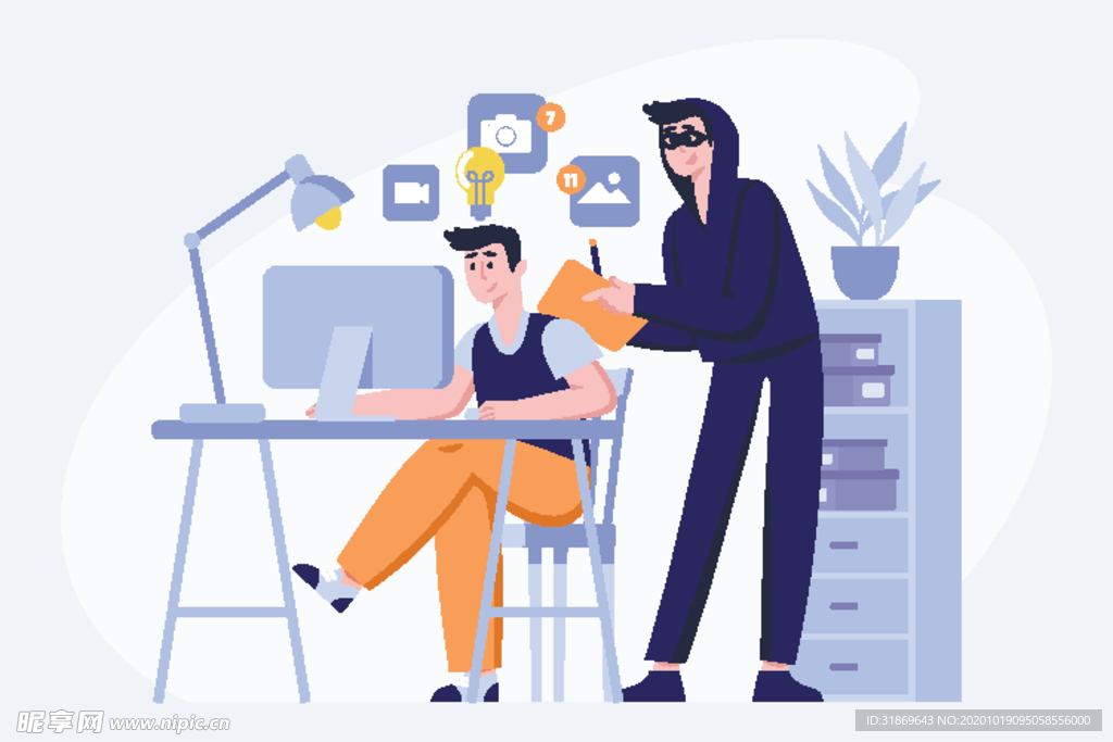 人物插图 扁平办公矢量