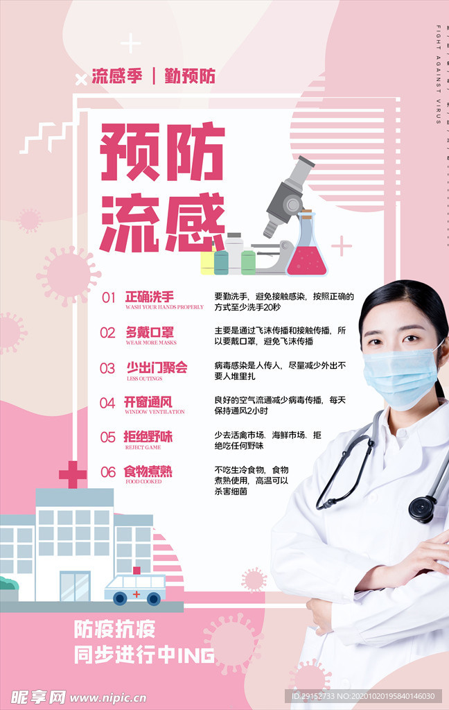 预防流感海报