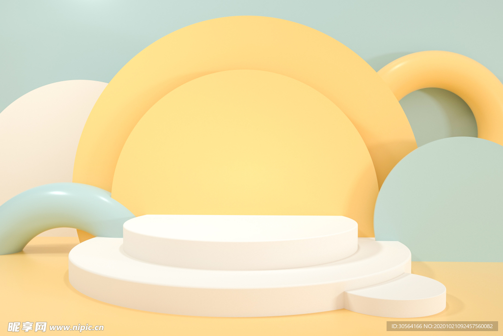 舞台立体促销背景海报素材