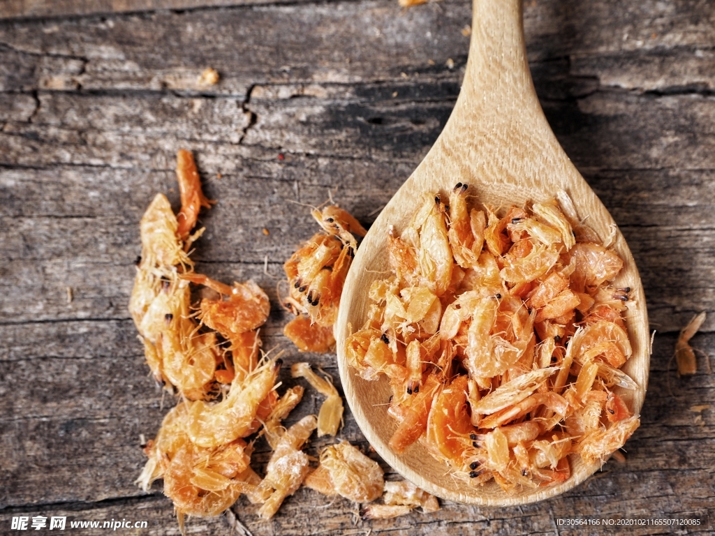虾干虾仁食材背景海报素材