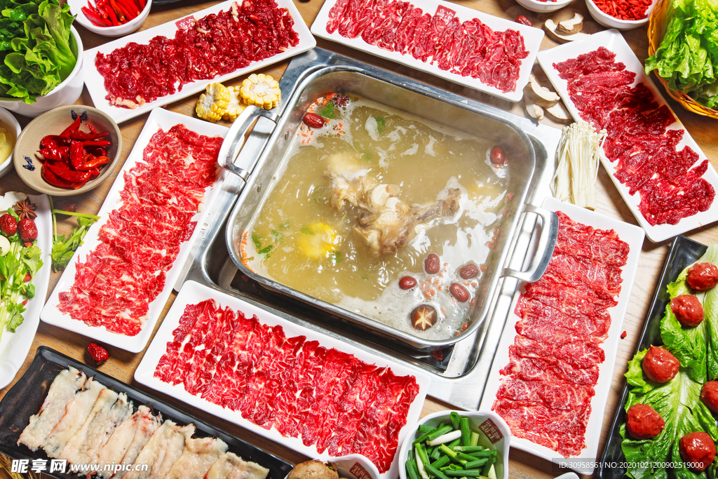 涮牛肉 涮菜 火锅 火锅涮菜