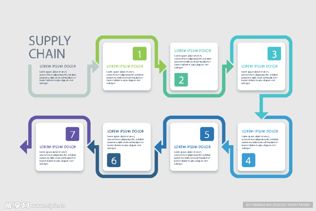 信息图模板 流程
