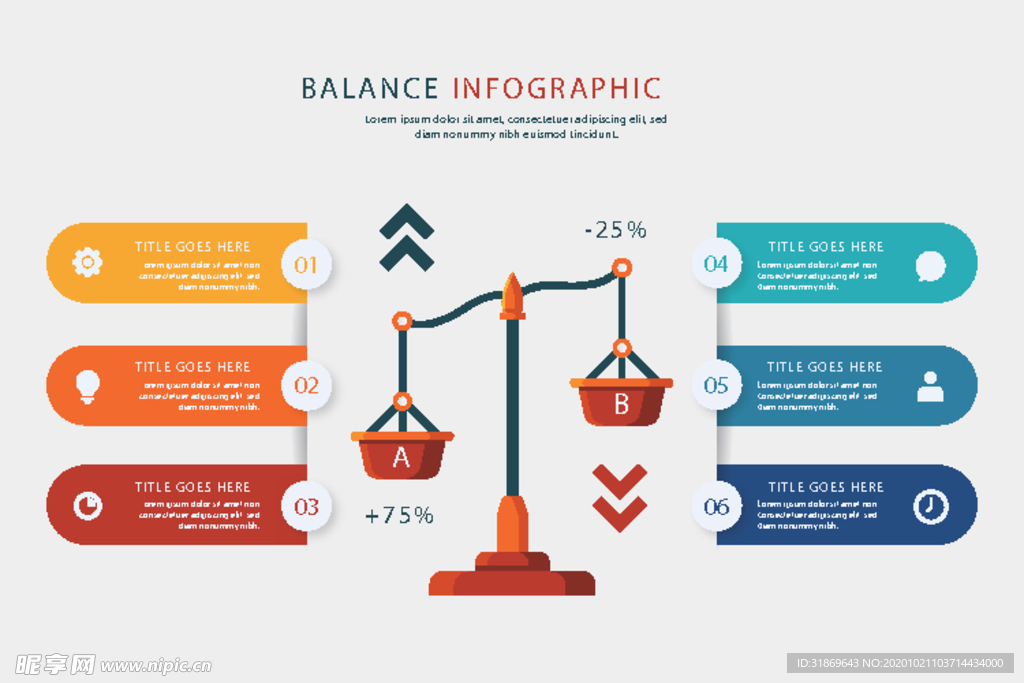信息图模板 流程