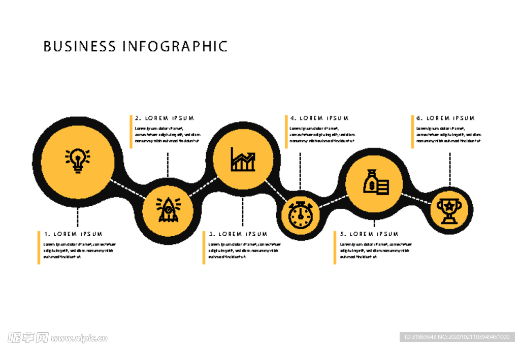 信息图模板 流程