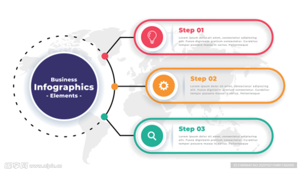 信息图模板 流程