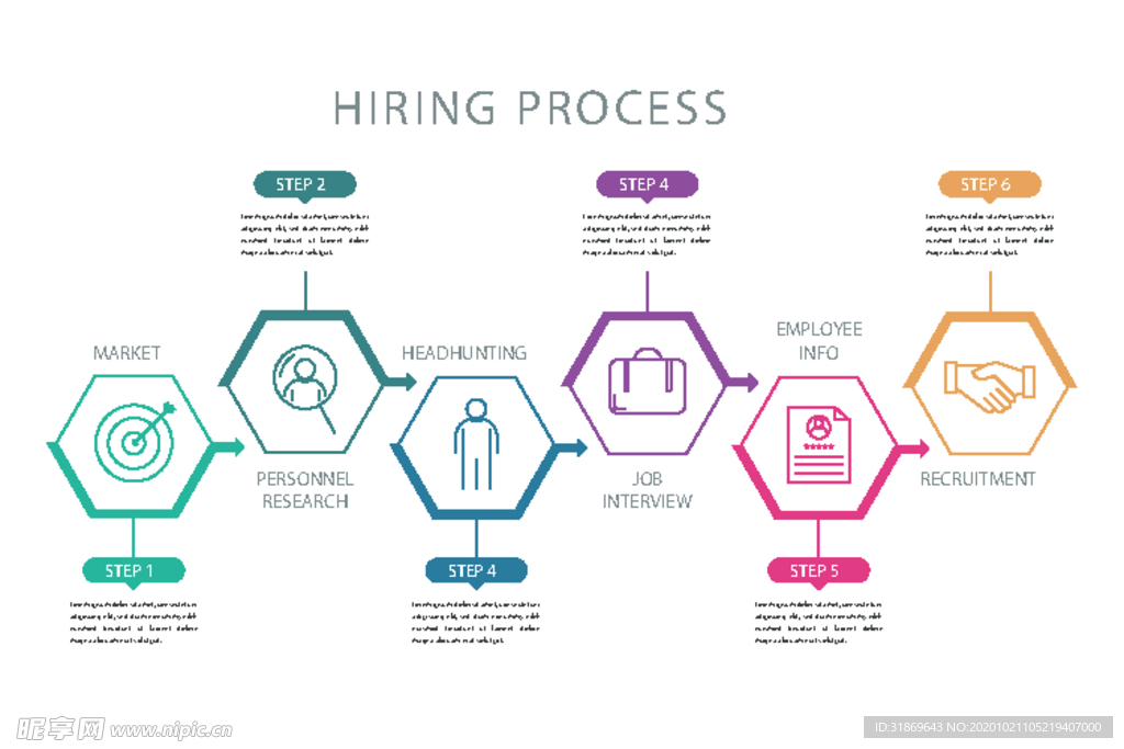 信息图模板 流程