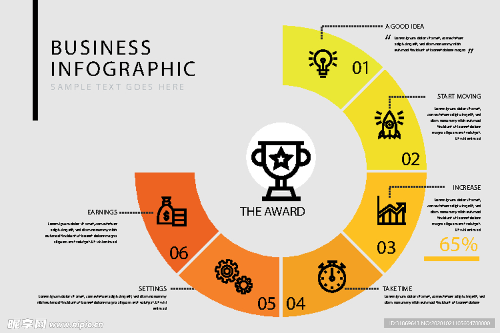 信息图模板 流程