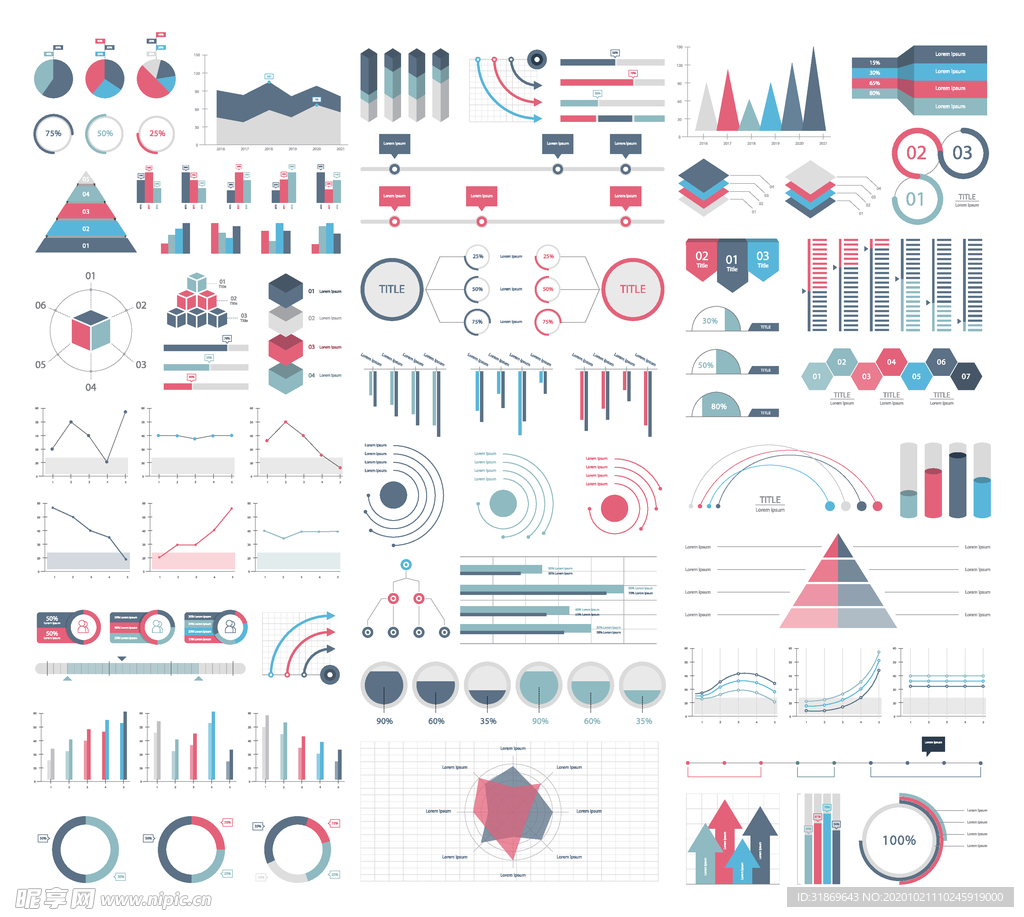 信息图模板 流程