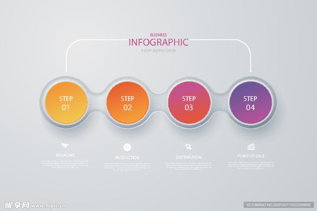 信息图模板 流程