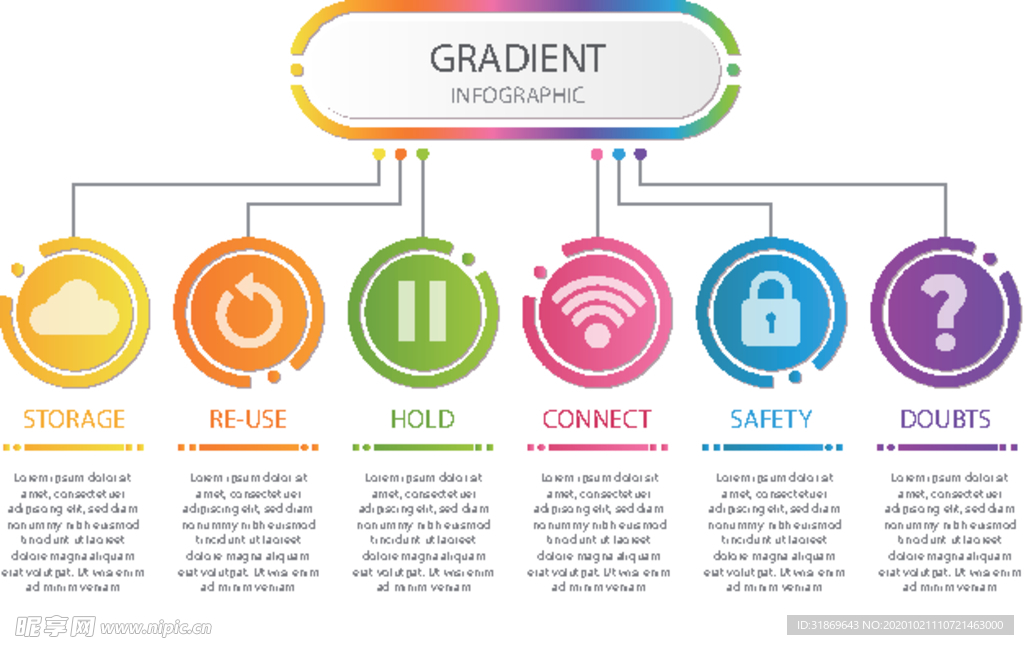 信息图模板 流程