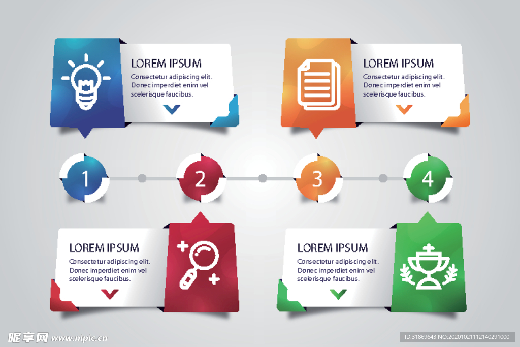 信息图模板 流程