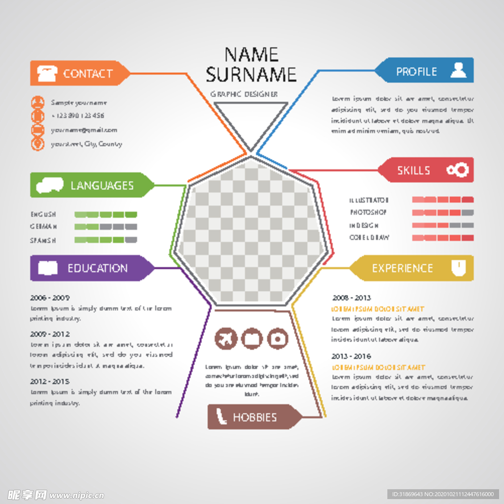 信息图模板 流程