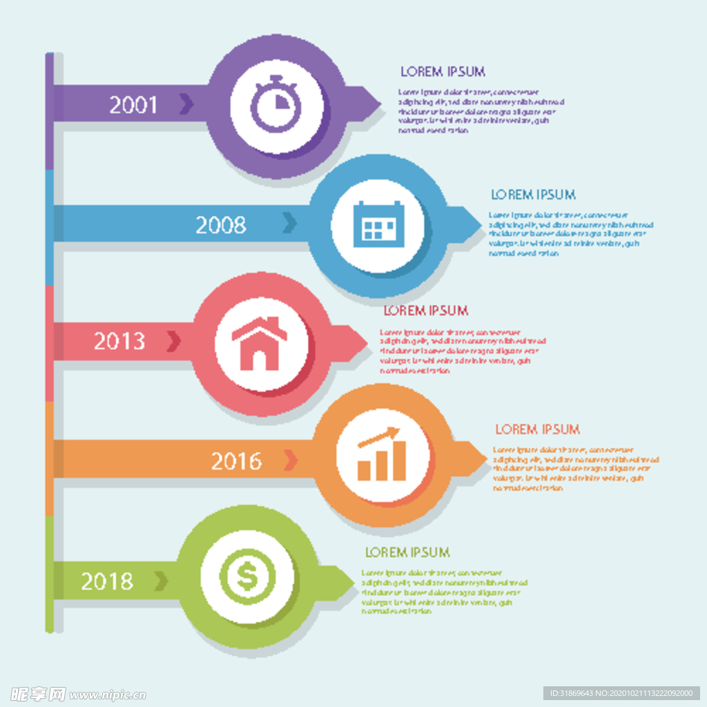 信息图模板 流程